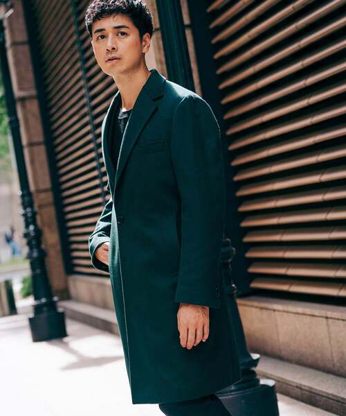 SUPER 140's ウール / カシミヤ チェスターコート（チェスターコート