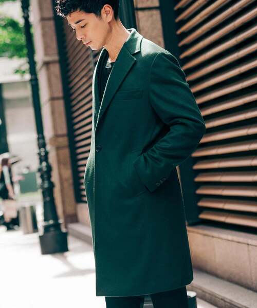SUPER 140's ウール / カシミヤ チェスターコート（チェスターコート