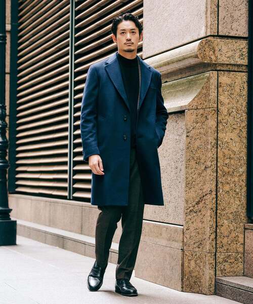 SUPER 140's ウール / カシミヤ チェスターコート（チェスター