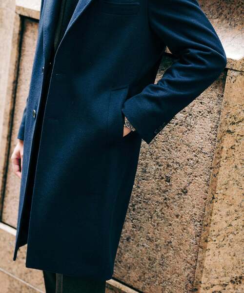 SUPER 140's ウール / カシミヤ チェスターコート（チェスターコート