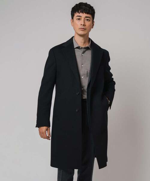 SUPER 140's ウール / カシミヤ チェスターコート（チェスターコート