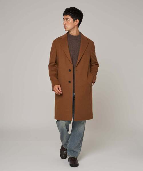SUPER 140's ウール / カシミヤ チェスターコート（チェスターコート