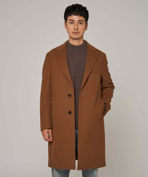 SUPER 140's ウール / カシミヤ チェスターコート（チェスター