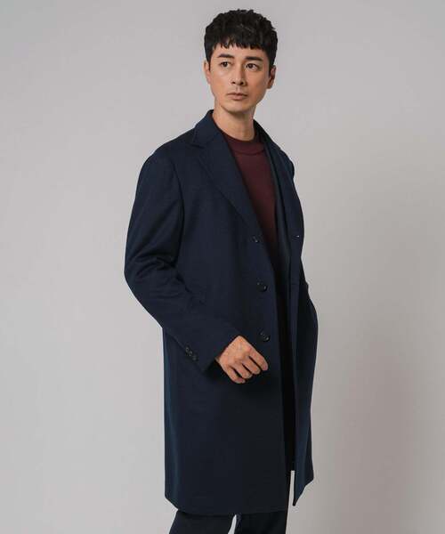SUPER 140's ウール / カシミヤ チェスターコート（チェスター