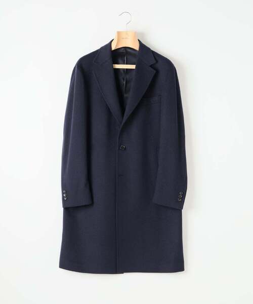ÉDIFICE ウールフーデッドチェスターコート L Super140’s SUPER 140's ウール / カシミヤ チェスターコート（チェスターコート