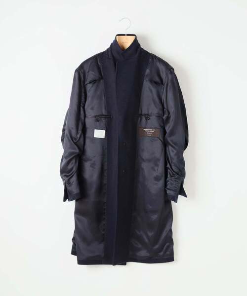 EDIFICE(エディフィス)の「SUPER 140’s ウール / カシミヤ チェスターコート(チェスターコート・メンズ・チャコールグレー/ブラック/ネイビー/グリーン/ブラウン・52/50/48/46/44/42)」の22枚目の写真