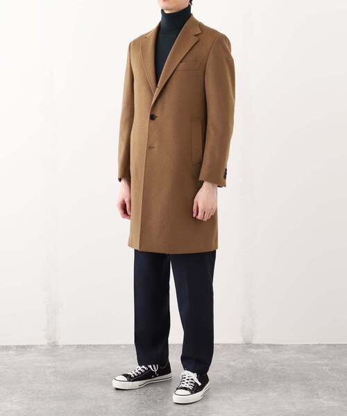 SUPER 140's ウール / カシミヤ チェスターコート（チェスター