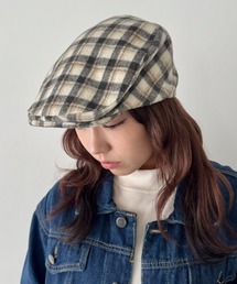 SOLLON. | 起毛チェックハンチング帽(ハンチング/ベレー帽)