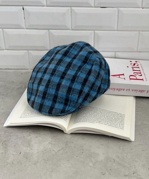 SOLLON.（ソルロン）の「起毛チェックハンチング帽（ハンチング/ベレー帽・レディース・ベージュ/ブラック/ブルー・FREE）」の9枚目の写真