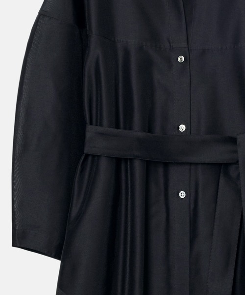 LE CIEL BLEU（ルシェルブルー）の「オーガンザベルテッドシャツドレス / Organza Belted Shirt Dress（その他アウター・レディース・ブラック/ベージュ/ピンク・36）」の9枚目の写真