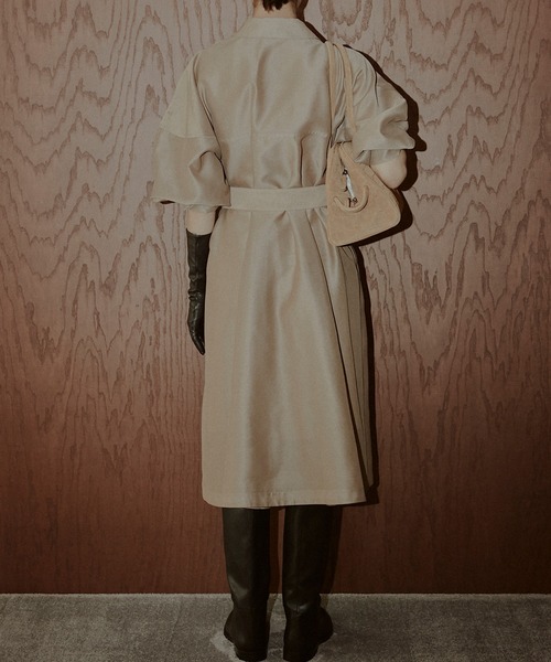 LE CIEL BLEU（ルシェルブルー）の「オーガンザベルテッドシャツドレス / Organza Belted Shirt Dress（その他アウター・レディース・ブラック/ベージュ/ピンク・36）」の14枚目の写真