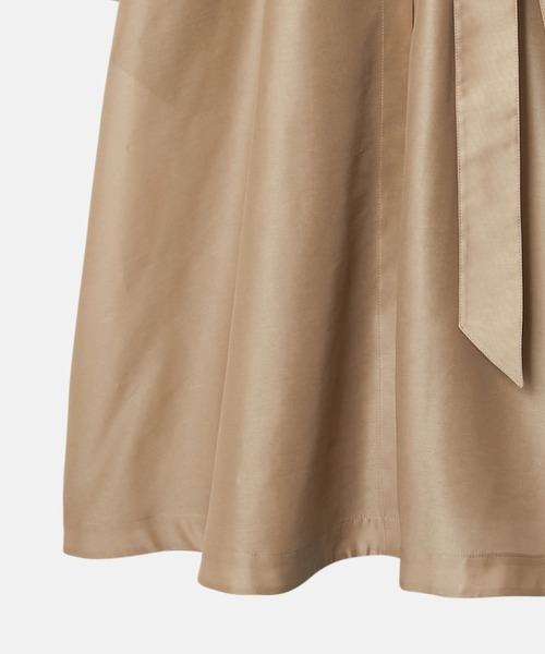 LE CIEL BLEU（ルシェルブルー）の「オーガンザベルテッドシャツドレス / Organza Belted Shirt Dress（その他アウター・レディース・ブラック/ベージュ/ピンク・36）」の4枚目の写真