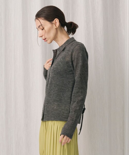 BEAUTY&YOUTH UNITED ARROWS（ビューティーアンドユースユナイテッドアローズ）の「モヘヤブレンドシャギー シアーカーディガン（カーディガン/ボレロ・レディース・ダークグレー/ダークブラウン/オフホワイト・FREE）」の10枚目の写真