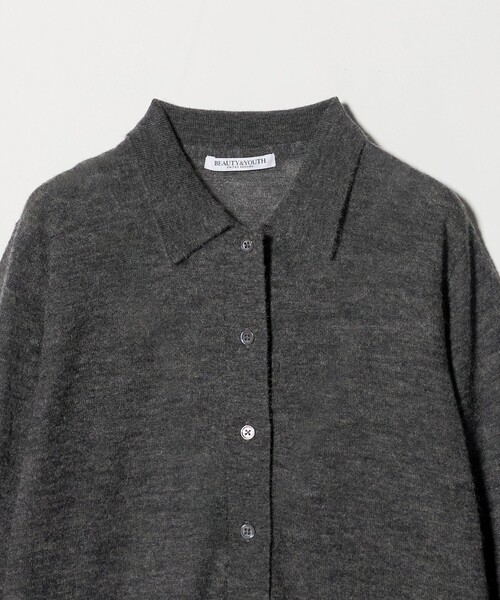 BEAUTY&YOUTH UNITED ARROWS（ビューティーアンドユースユナイテッドアローズ）の「モヘヤブレンドシャギー シアーカーディガン（カーディガン/ボレロ・レディース・ダークグレー/ダークブラウン/オフホワイト・FREE）」の5枚目の写真