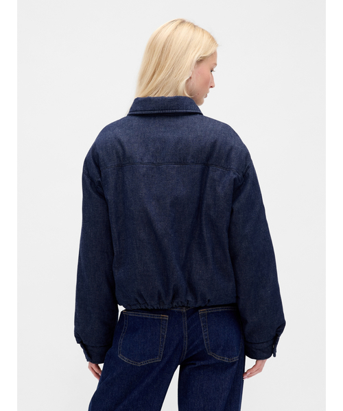 gap × sandy liang ファー クロップド デニム ジャケット Gap × Sandy