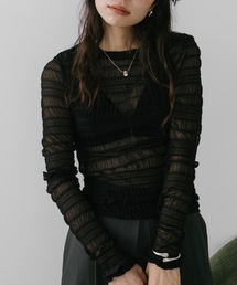 DRWCYS（ドロシーズ）の「シャーリングシアーチュールトップス（Tシャツ/カットソー・レディース）」