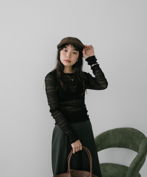 PERVERZE パーバーズ シャーリングトップス チュール シアー 2024 PERVERZE パーバーズ シャーリングトップス チュール シアー 2024