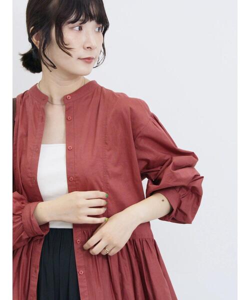 Samansa Mos2 blue（サマンサモスモスブルー）の「切り替えギャザーチュニックブラウス（シャツ/ブラウス・レディース・ブラック/シルバーグレー/レッド系その他・F）」の21枚目の写真