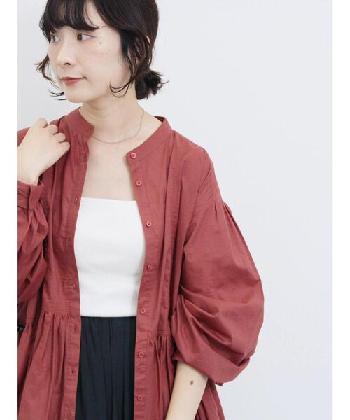 Samansa Mos2 blue（サマンサモスモスブルー）の「切り替えギャザーチュニックブラウス（シャツ/ブラウス・レディース・ブラック/シルバーグレー/レッド系その他・F）」の6枚目の写真