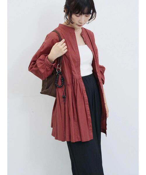 Samansa Mos2 blue（サマンサモスモスブルー）の「切り替えギャザーチュニックブラウス（シャツ/ブラウス・レディース・ブラック/シルバーグレー/レッド系その他・F）」の18枚目の写真