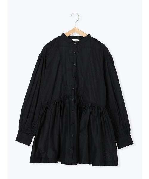 Samansa Mos2 blue（サマンサモスモスブルー）の「切り替えギャザーチュニックブラウス（シャツ/ブラウス・レディース・ブラック/シルバーグレー/レッド系その他・F）」の14枚目の写真