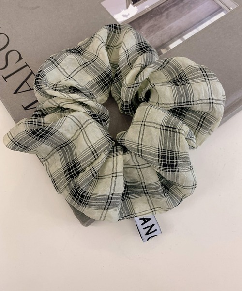 レトロチェック柄シュシュ（シュシュ）｜IRADOWL（アイラドール）の