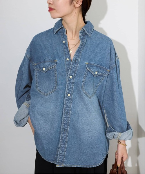 スローブイエナ【2025AW】新品タグ付LE DENIM BDUデニムシャツ 追加2》LE DENIM BDUデニムシャツ（シャツ/ブラウス）｜SLOBE IENA