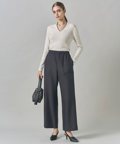 ICB(アイシービー)の「ウールワッシャーツイル ワイドストレートパンツ(その他パンツ・レディース・オレンジ系/ダルブルー系/グレー系・6/4/2/0)」の20枚目の写真