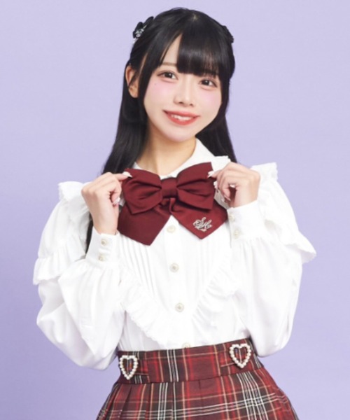 Secret Honey(シークレットハニー)の「ピンタックヨークシャツ(シャツ/ブラウス・レディース・オフホワイト/ブラック・MEDIUM)」の1枚目の写真