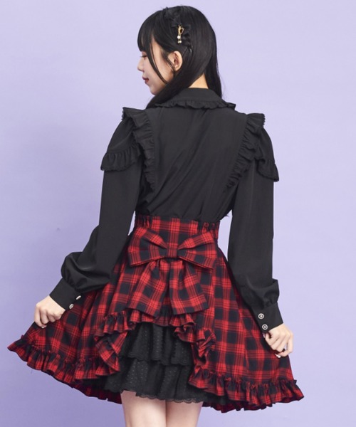 Secret Honey(シークレットハニー)の「ピンタックヨークシャツ(シャツ/ブラウス・レディース・オフホワイト/ブラック・MEDIUM)」の7枚目の写真