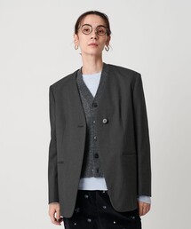 BEAUTY&YOUTH UNITED ARROWSノーカラー ジャケットM BEAUTY&YOUTH UNITED ARROWS｜ビューティーアンドユース