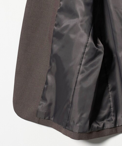 BEAUTY&YOUTH UNITED ARROWS(ビューティーアンドユースユナイテッドアローズ)の「ポリエステルレーヨン ノーカラー1ボタンジャケット(ノーカラージャケット・レディース・ダークグレー/モカ・M/S)」の11枚目の写真