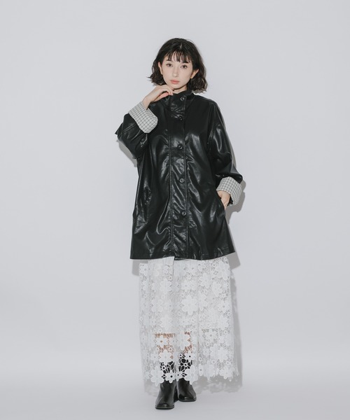 Ao2 Coat AO2(アオズ)の「Faux Leather Basic Half Coat / フェイクレザー ベーシックハーフコート(ブルゾン)」 - WEAR
