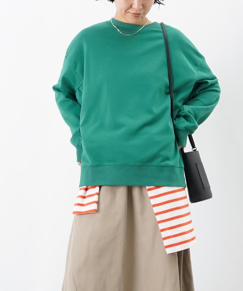 LUCA/LADY LUCK LUCA（ルカ/レディラックルカ）の「LC/LLL ボリュームスリーブ裏毛プルオーバー（スウェット・レディース・グリーン/オートミール/ブラック・FREE）」の19枚目の写真