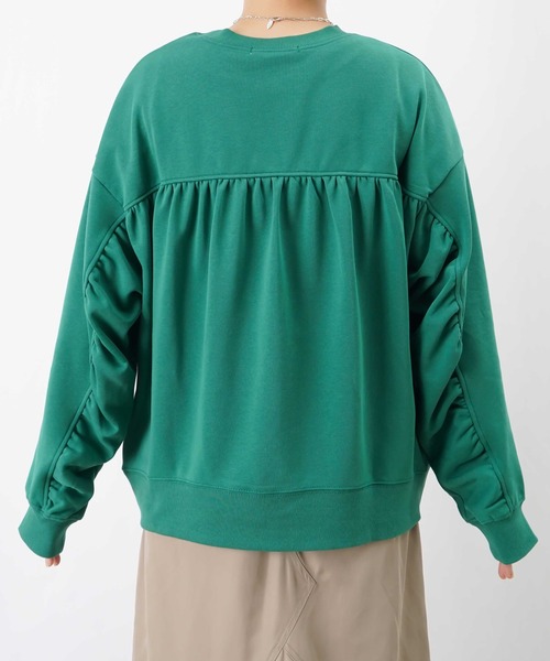 LUCA/LADY LUCK LUCA（ルカ/レディラックルカ）の「LC/LLL ボリュームスリーブ裏毛プルオーバー（スウェット・レディース・グリーン/オートミール/ブラック・FREE）」の21枚目の写真