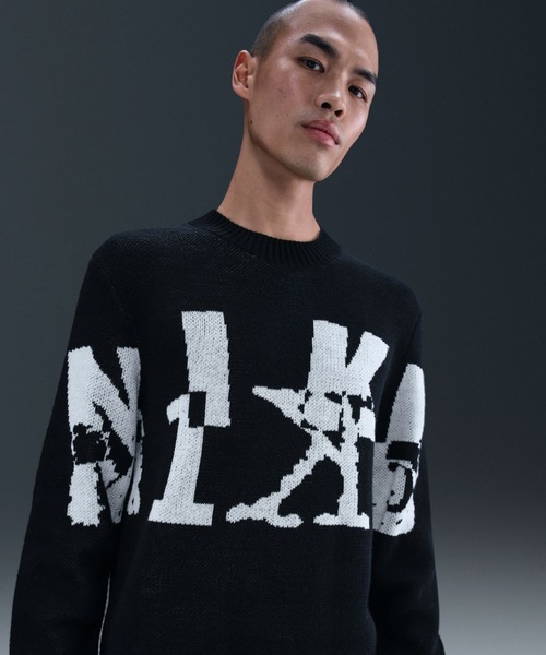NIKE（ナイキ）の「ナイキ スポーツウェア メンズ ニット クルーネック セーター / Nike Sportswear Men's Knit Crew-Neck Sweater IM7566-010 Black（ニット/セーター・メンズ・ブラック・M/L/XL/S/2XL）」の3枚目の写真