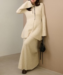LAULEN（ローレン）の「button slit knit set up /フロントボタンスリットニットセットアップ（セットアップ）」