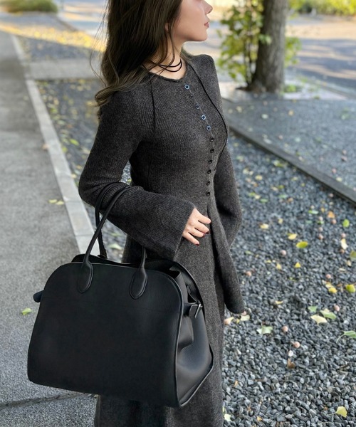 button slit knit set up /フロントボタンスリットニットセットアップ