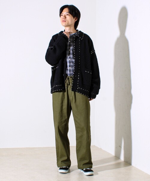 GLOSTER（グロスター）の「【ユニセックス対応】ハンドステッチニットジャケット（カーディガン/ボレロ・メンズ・ベージュ/ブラック/チャコールグレー・S/M/L）」の17枚目の写真