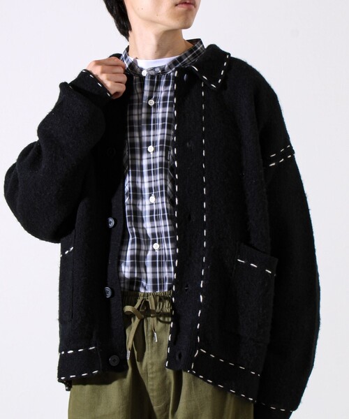 GLOSTER（グロスター）の「【ユニセックス対応】ハンドステッチニットジャケット（カーディガン/ボレロ・メンズ・ベージュ/ブラック/チャコールグレー・S/M/L）」の18枚目の写真