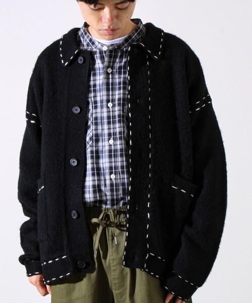 GLOSTER（グロスター）の「【ユニセックス対応】ハンドステッチニットジャケット（カーディガン/ボレロ・メンズ・ベージュ/ブラック/チャコールグレー・S/M/L）」の19枚目の写真