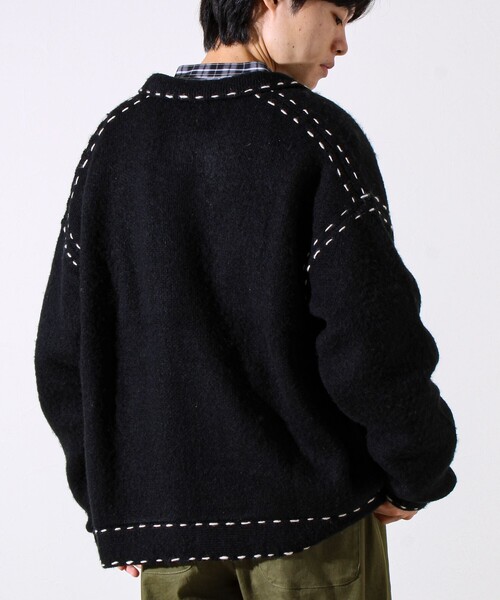 GLOSTER（グロスター）の「【ユニセックス対応】ハンドステッチニットジャケット（カーディガン/ボレロ・メンズ・ベージュ/ブラック/チャコールグレー・S/M/L）」の22枚目の写真