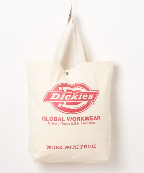 Dickies(ディッキーズ)の「【Dickies(ディッキーズ)】CANVAS TOTE BAG(ショルダーバッグ・レディース・レッド/オフホワイト・FREE)」の2枚目の写真