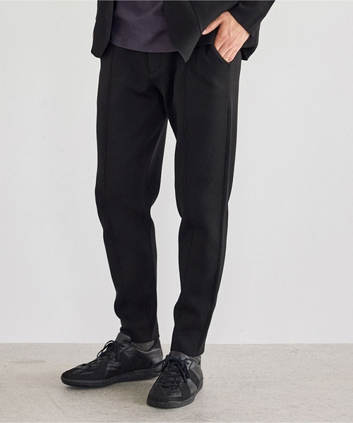 JUN STANDARD PICKS（ジュンスタンダードピックス）の「ミラノリブGOODフィットスラックス/セットアップ対応（スラックス・メンズ・ブラック/グレー・M/LL/L）」の2枚目の写真