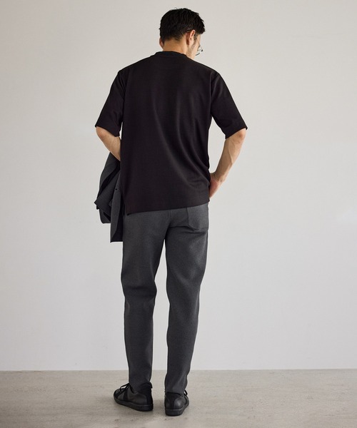 JUN STANDARD PICKS（ジュンスタンダードピックス）の「ミラノリブGOODフィットスラックス/セットアップ対応（スラックス・メンズ・ブラック/グレー・M/LL/L）」の4枚目の写真