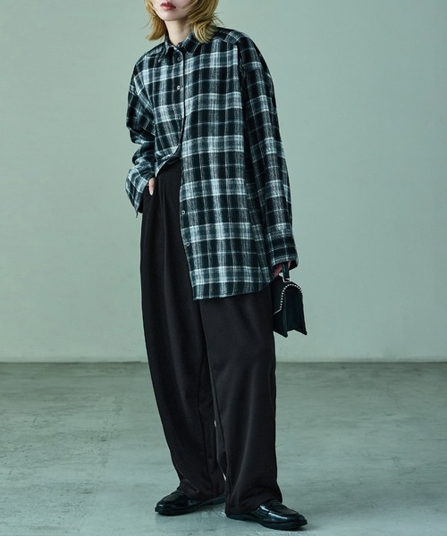 Fashion Letter(ファッションレター)の「ポンチカーブイージーパンツ(スウェットパンツ・レディース・ブラック/アイボリー/チャコール/ブラウン・M)」の14枚目の写真