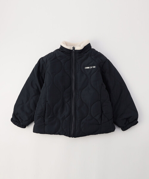 COMME CA ISM(コムサイズム)の「【オンライン限定カラー:ブラック】リバーシブル キルト×ボア ブルゾン(ブルゾン・キッズ・ネイビー/ブラック/カーキ・100cm/120cm/130cm/140cm/150cm/110cm)」の8枚目の写真