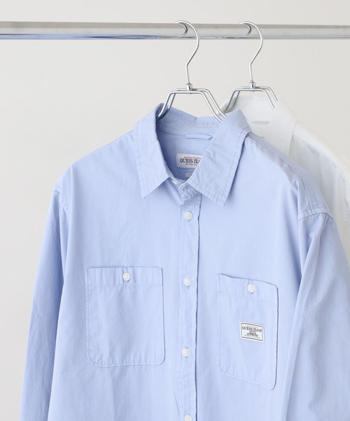 GUESS JEANS（ゲスジーンズ）の「GUESS JEANS GJ SS REG POCKET SHIRT ゲス ダブル胸ポケット（シャツ/ブラウス・メンズ・スカイブルー/ホワイト・XL/M/L）」の2枚目の写真