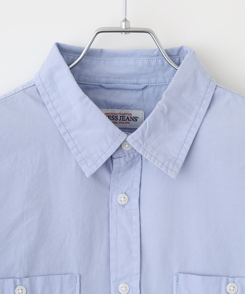 GUESS JEANS（ゲスジーンズ）の「GUESS JEANS GJ SS REG POCKET SHIRT ゲス ダブル胸ポケット（シャツ/ブラウス・メンズ・スカイブルー/ホワイト・XL/M/L）」の5枚目の写真