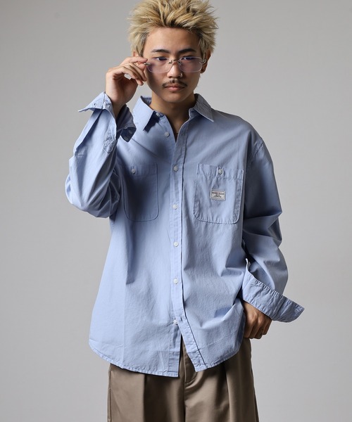 GUESS JEANS（ゲスジーンズ）の「GUESS JEANS GJ SS REG POCKET SHIRT ゲス ダブル胸ポケット（シャツ/ブラウス・メンズ・スカイブルー/ホワイト・XL/M/L）」の16枚目の写真